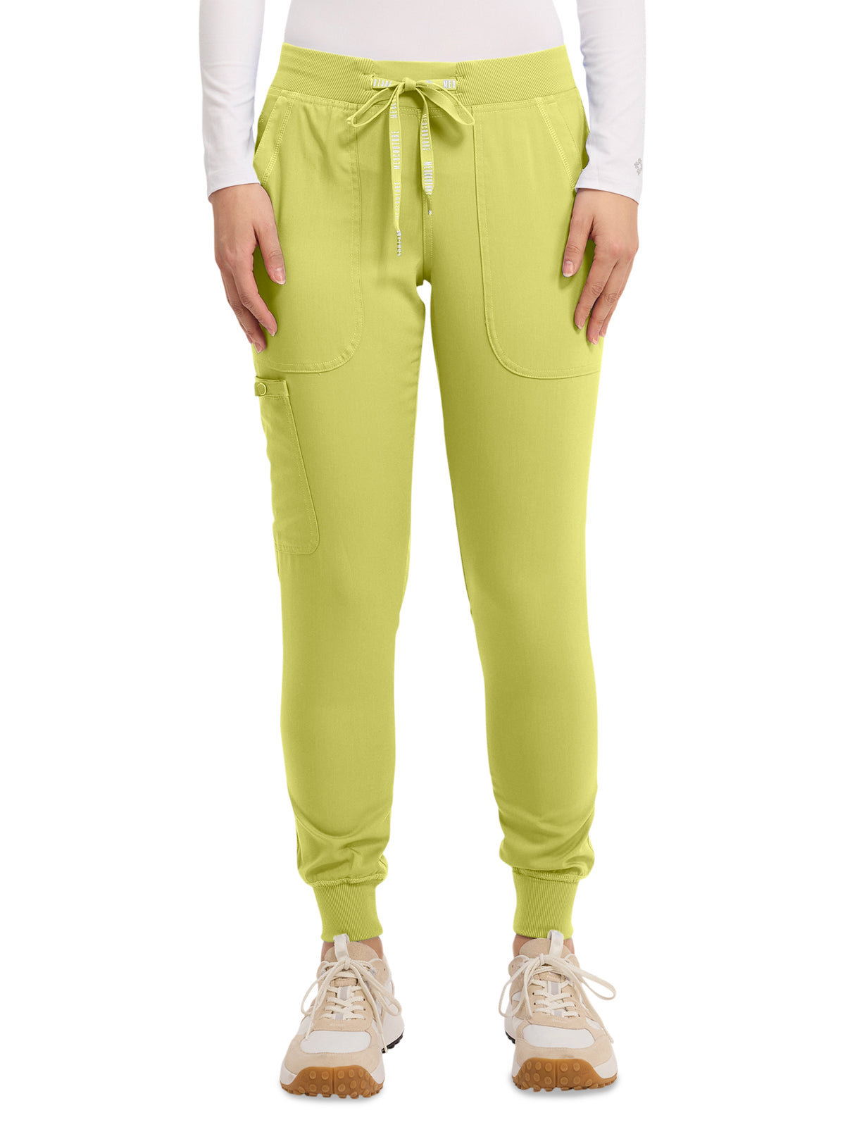 Women's 5-Pocket Rib-Knit Waistband Pant - 7710 - Wasabi
