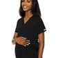 Women's 2-Pocket Maternity V-Neck Top - 8459 - Black