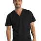 Unisex One-Pocket V-Neck Top - 1706 - Black