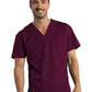 Unisex One-Pocket V-Neck Top - 1706 - Wine