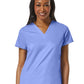 Women's Four-Pocket V-Neck Top - 1708 - Ceil Blue
