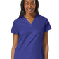 Women's Four-Pocket V-Neck Top - 1708 - Galaxy Blue