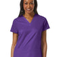 Women's Four-Pocket V-Neck Top - 1708 - Grape