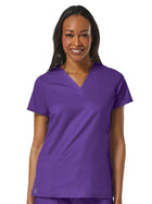 Women's Four-Pocket V-Neck Top - 1708 - Grape