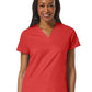 Women's Four-Pocket V-Neck Top - 1708 - Red