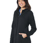 Women's Three-Pocket Bonded Fleece Jacket - 3812 - Black