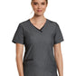 Women's Layered Three-Pocket V-Neck Top - 3901 - Heather Grey