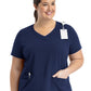 Women's Layered Three-Pocket V-Neck Top - 3901 - Navy