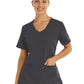 Women's Two-Pocket Knit V-neck Top - 3902 - Pewter
