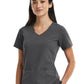 Women's Two-Pocket Curved V-Neck Top - 3903 - Heather Grey