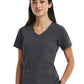 Women's Two-Pocket Curved V-Neck Top - 3903 - Pewter