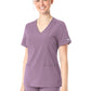 Women's Three-Pocket Double V-Neck Top - 5001 - Mulberry