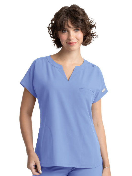 Women's 3-Pocket Dolman Top - 5003 - Ceil Blue