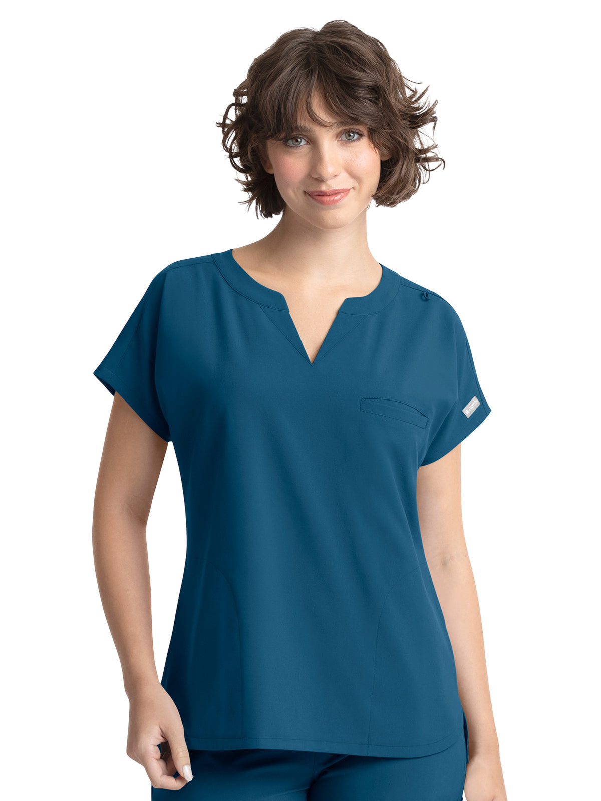 Women's 3-Pocket Dolman Top - 5003 - Caribbean Blue