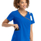 Women's Three-Pocket Mock Wrap Scrub Top - 5004 - Royal Blue