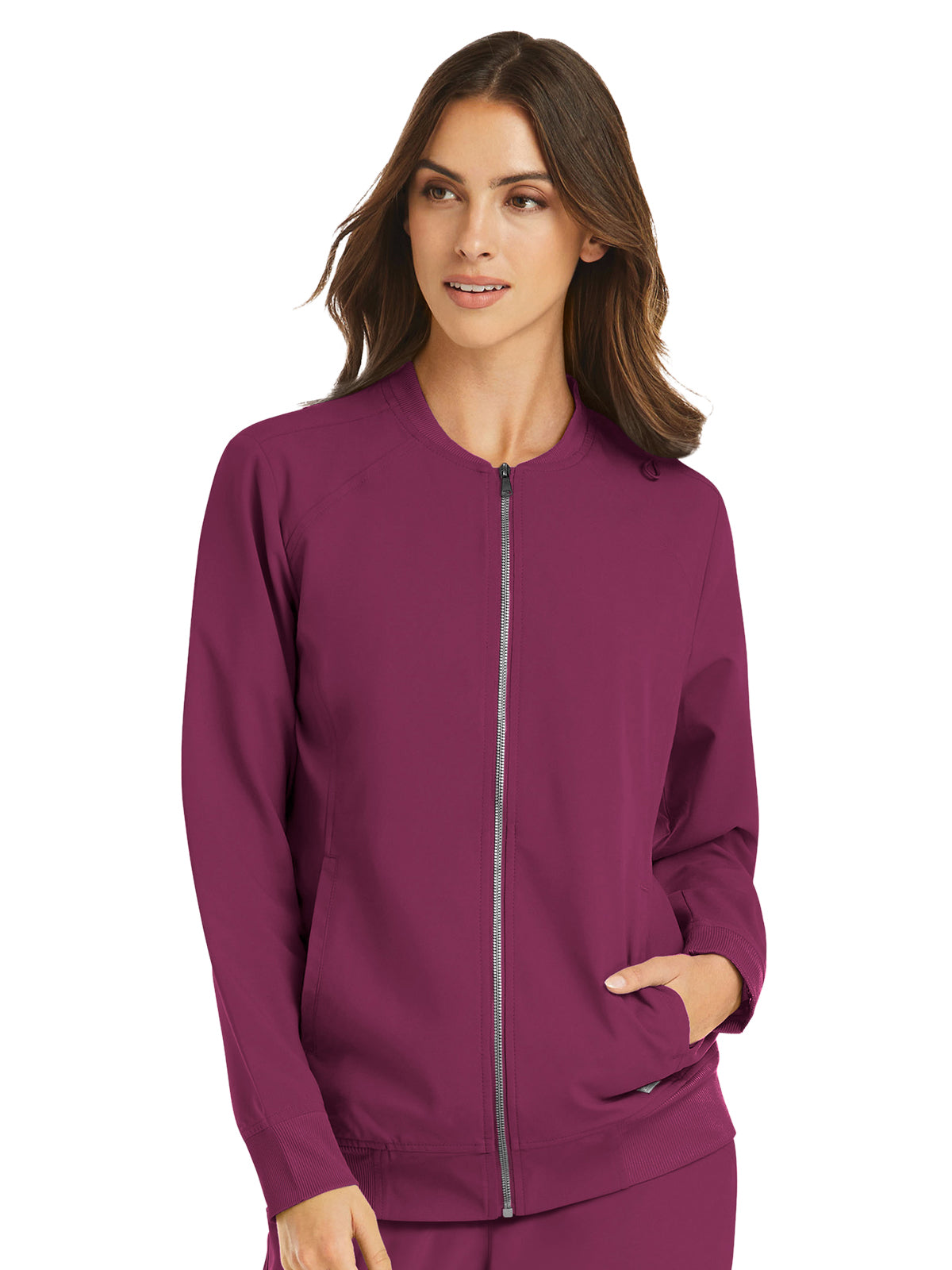 Women's Front Zip Jacket - 5061 - Wine