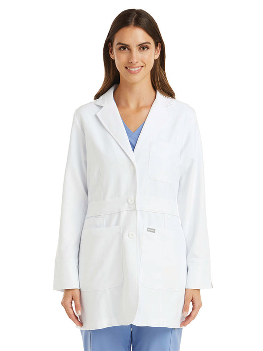 Women's Five-Pocket 32" Mid-Length Lab Coat - 5072 - White