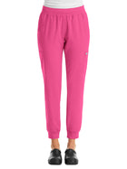 Women's Six-Pocket Micro Knit Fabric Jogger Pant - 5092 - Hot Pink