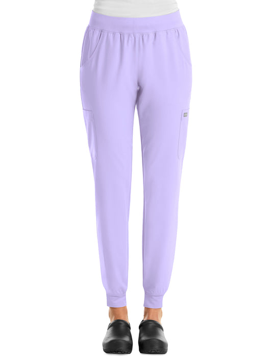 Women's Six-Pocket Micro Knit Fabric Jogger Pant - 5092 - Lavender