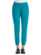 Women's Six-Pocket Micro Knit Fabric Jogger Pant - 5092 - Teal