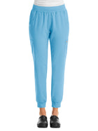 Women's Six-Pocket Micro Knit Fabric Jogger Pant - 5092 - Turquoise