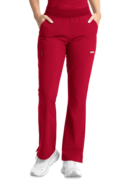 Women's 7-Pocket Flare Leg Pant - 5093 - Red