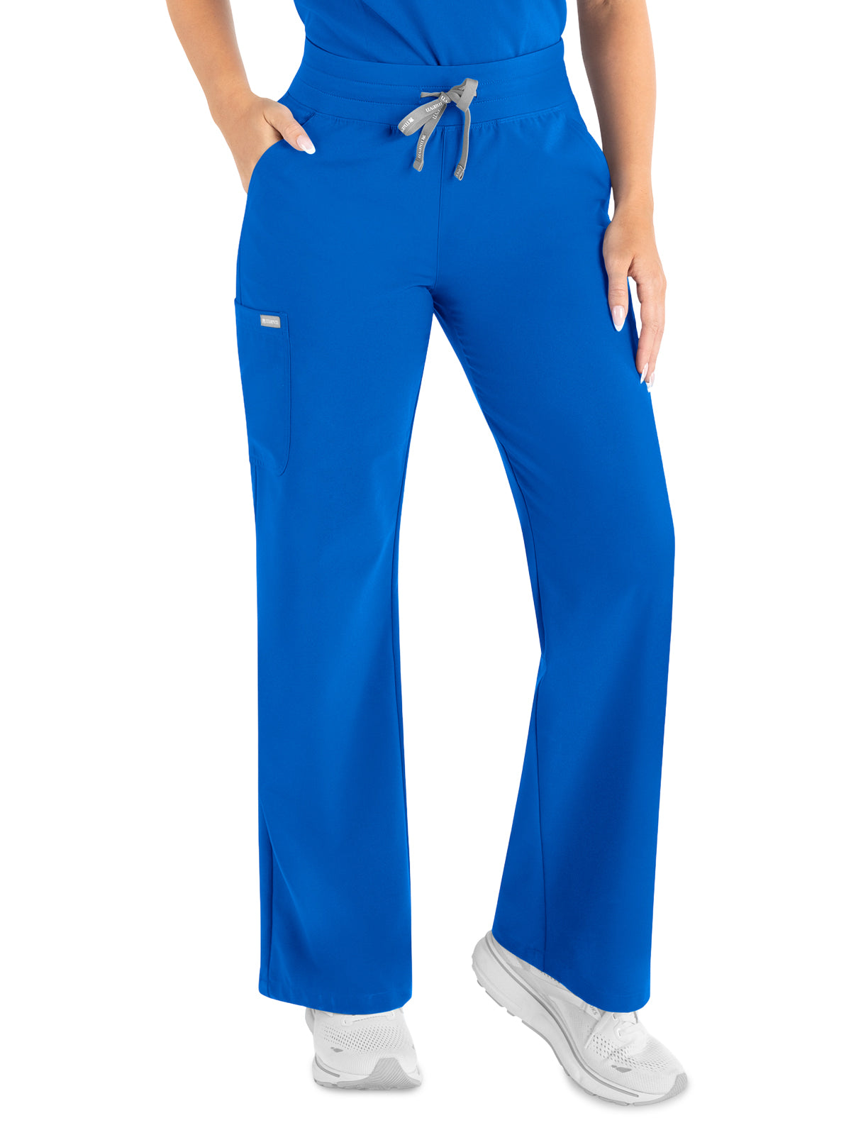 Women’s Five-Pocket High Waist Full Elastic Wide Leg Pant - 5094 - Royal Blue