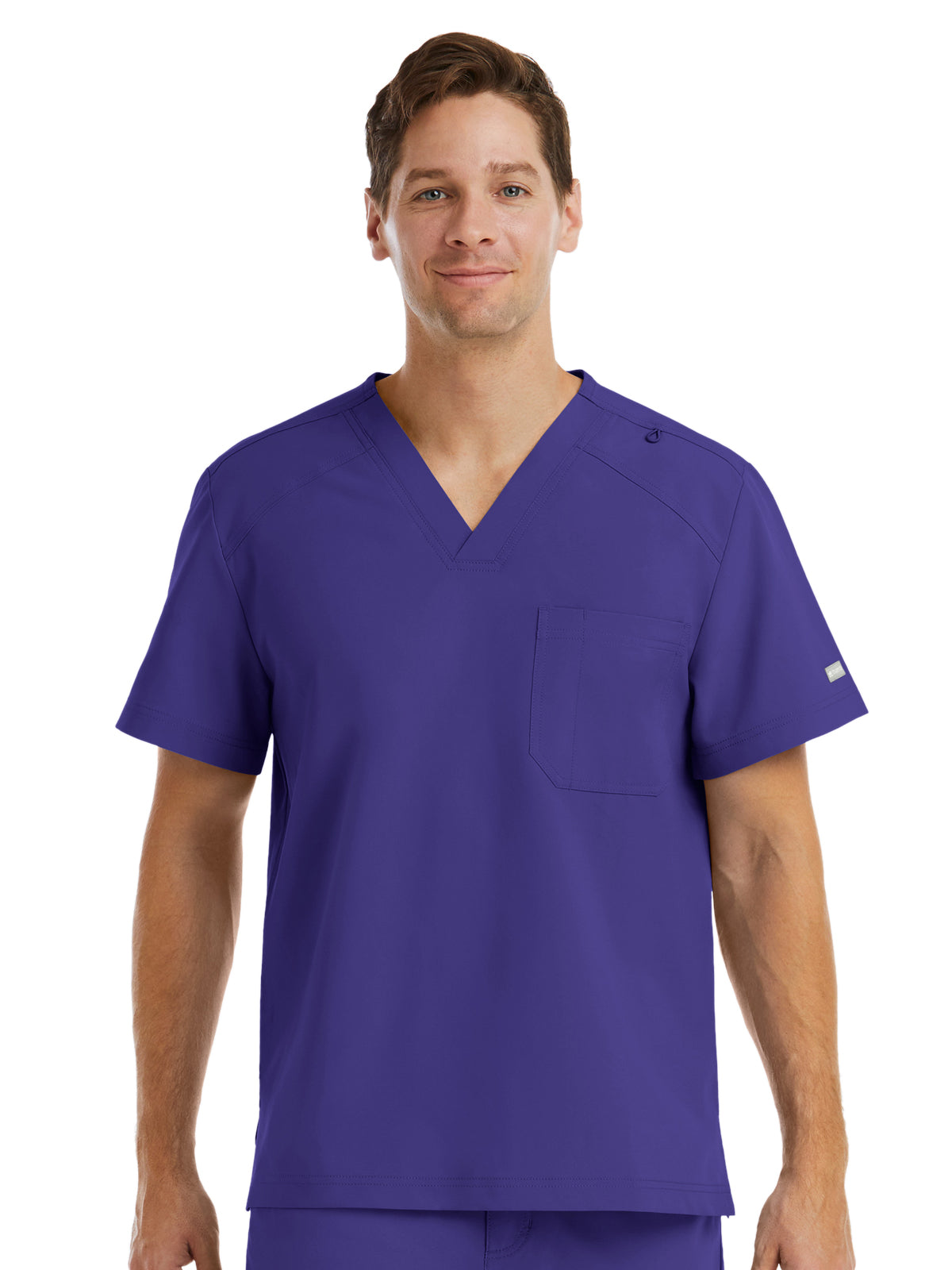 Men's One-Pocket V-Neck Top - 5801 - Grape