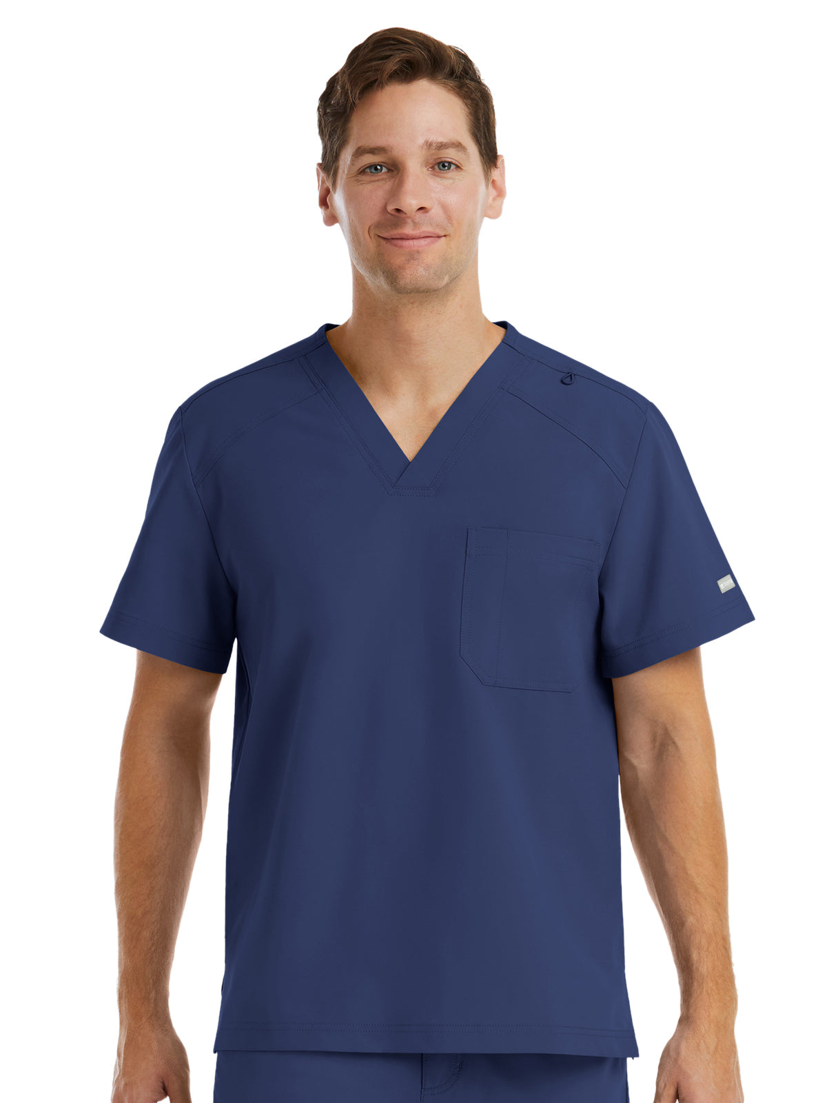 Men's One-Pocket V-Neck Top - 5801 - Navy