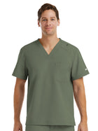 Men's One-Pocket V-Neck Top - 5801 - Olive