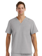 Men's One-Pocket V-Neck Top - 5801 - Quiet Grey