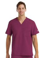 Men's One-Pocket V-Neck Top - 5801 - Wine