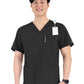 Men's Four-Pocket V-Neck Top - 5802 - Black