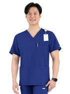 Men's Four-Pocket V-Neck Top - 5802 - Galaxy Blue