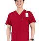 Men's Four-Pocket V-Neck Top - 5802 - Red