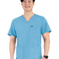 Men's Four-Pocket V-Neck Top - 5802 - Turquoise