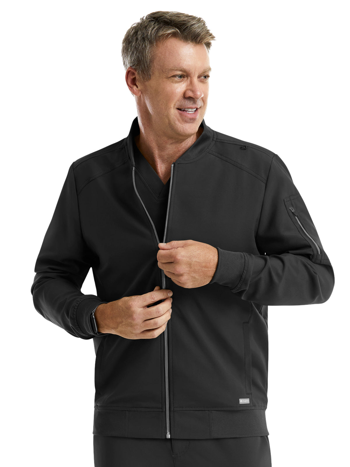 Men's Front Zipper Tape Jacket - 5861 - Black