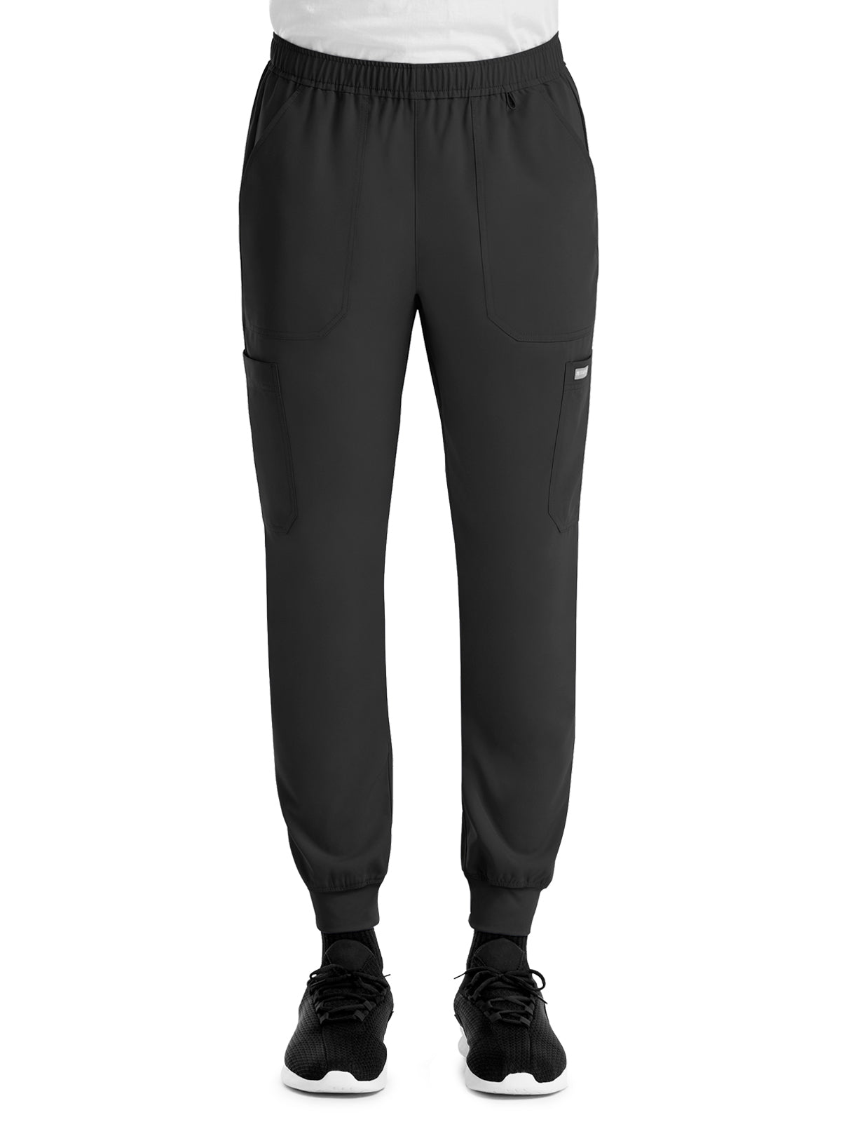 Men's Five-Pocket Full Elastic Waistband Pant - 5892 - Black