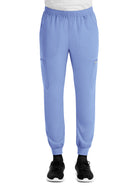 Men's Five-Pocket Full Elastic Waistband Pant - 5892 - Ceil Blue