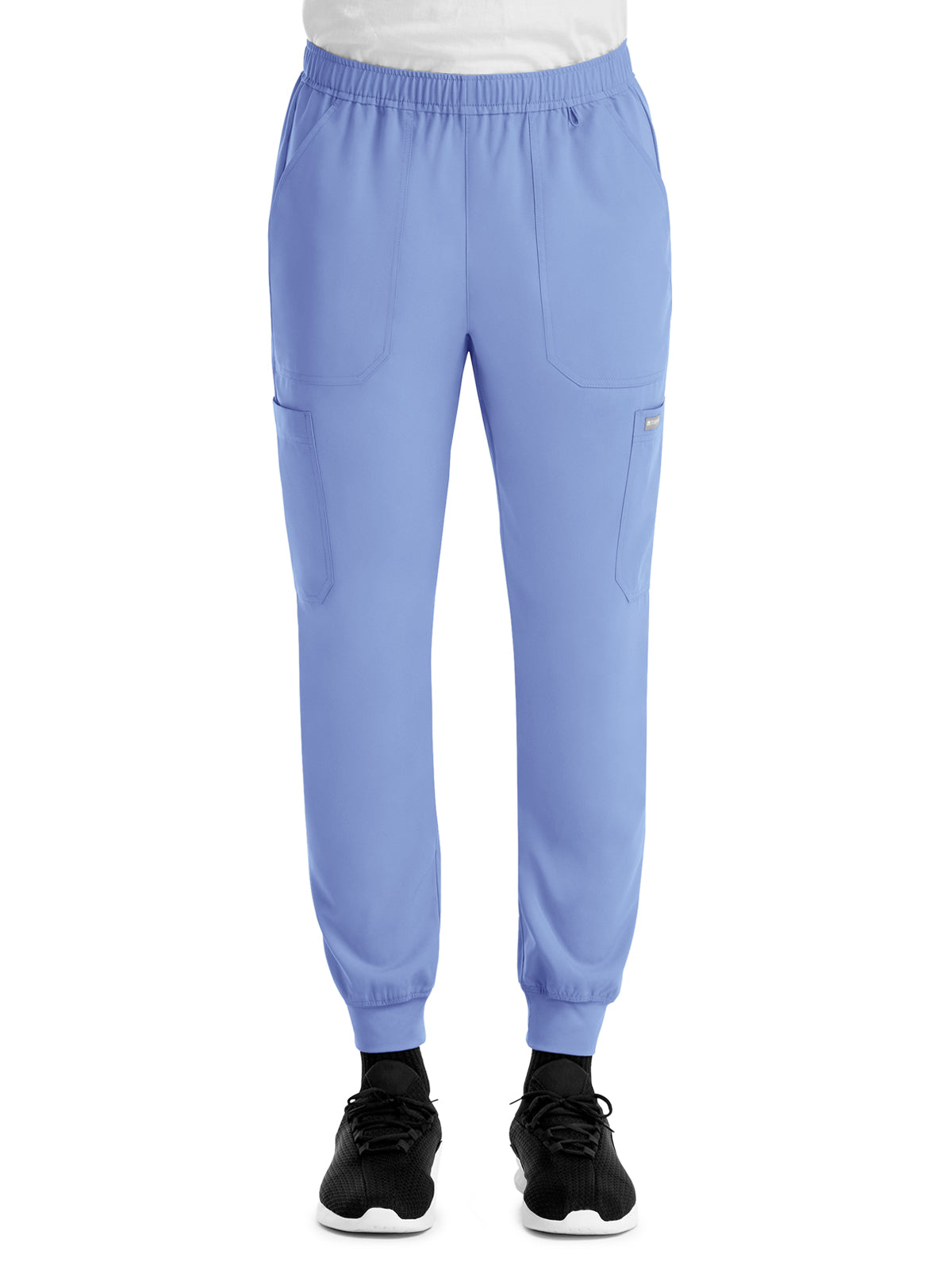 Men's Five-Pocket Full Elastic Waistband Pant - 5892 - Ceil Blue