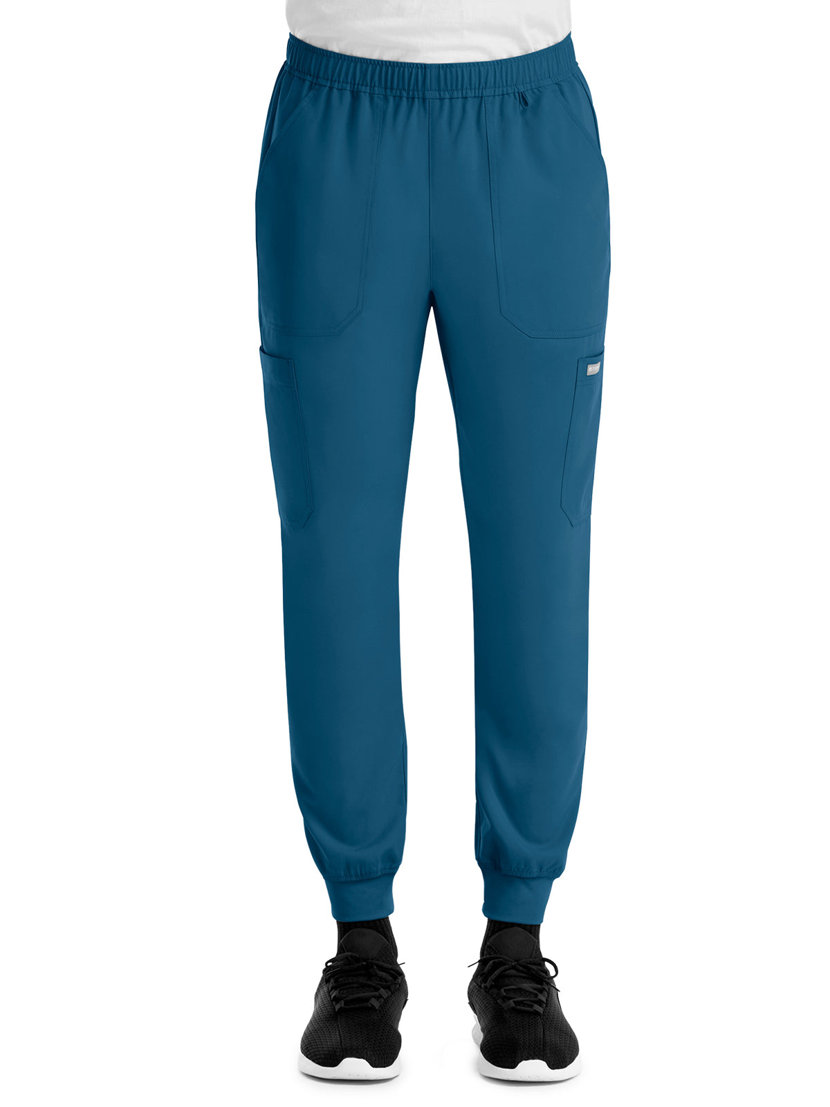 Men's Five-Pocket Full Elastic Waistband Pant - 5892 - Caribbean Blue