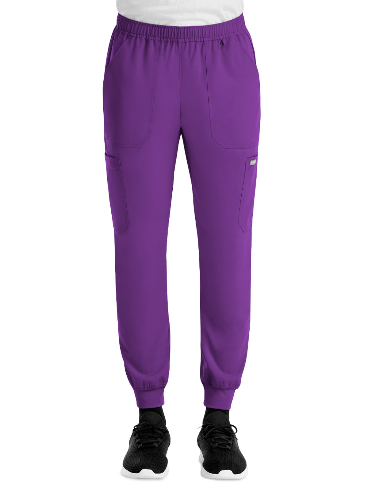 Men's Five-Pocket Full Elastic Waistband Pant - 5892 - Eggplant
