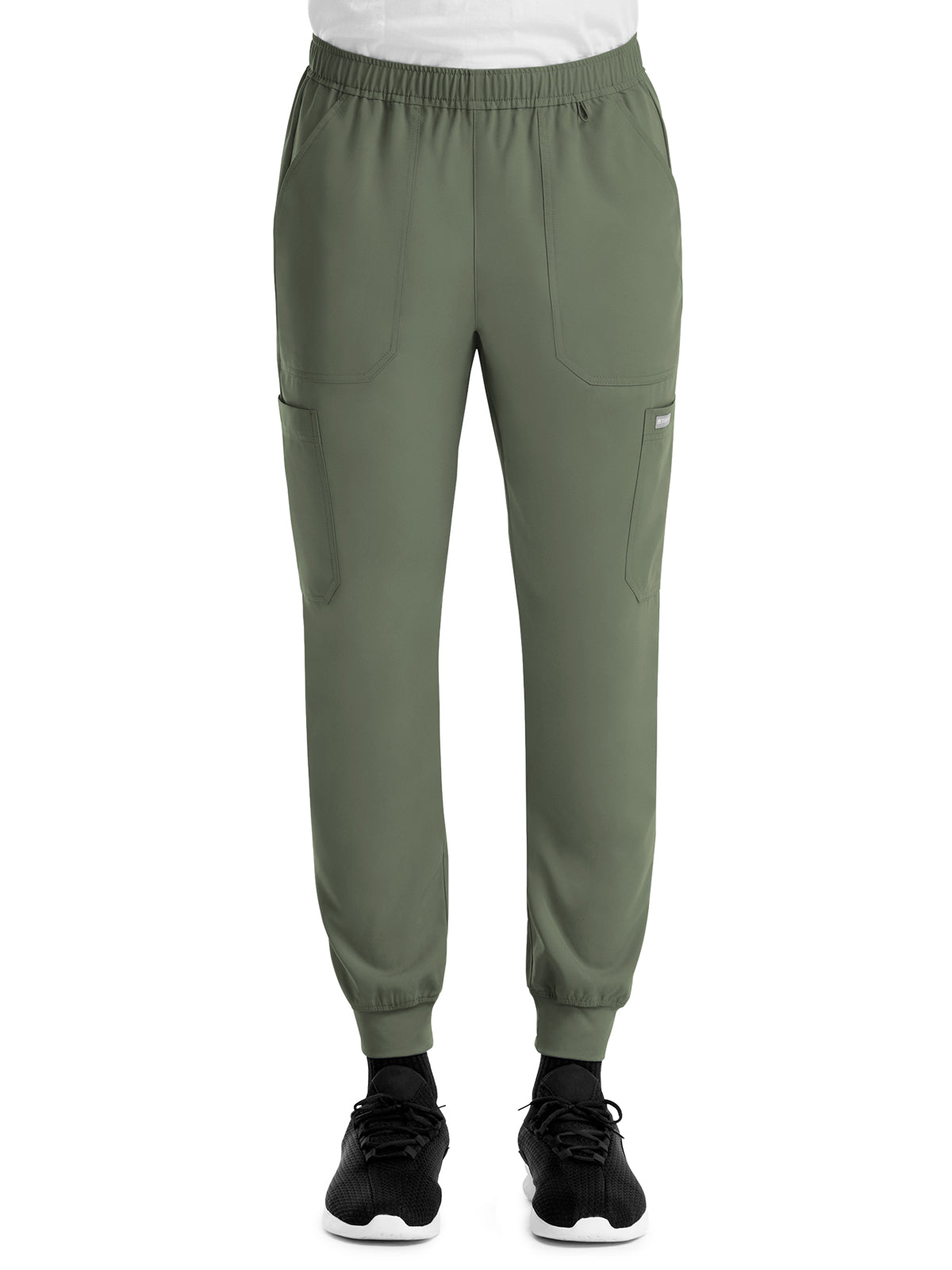 Men's Five-Pocket Full Elastic Waistband Pant - 5892 - Olive