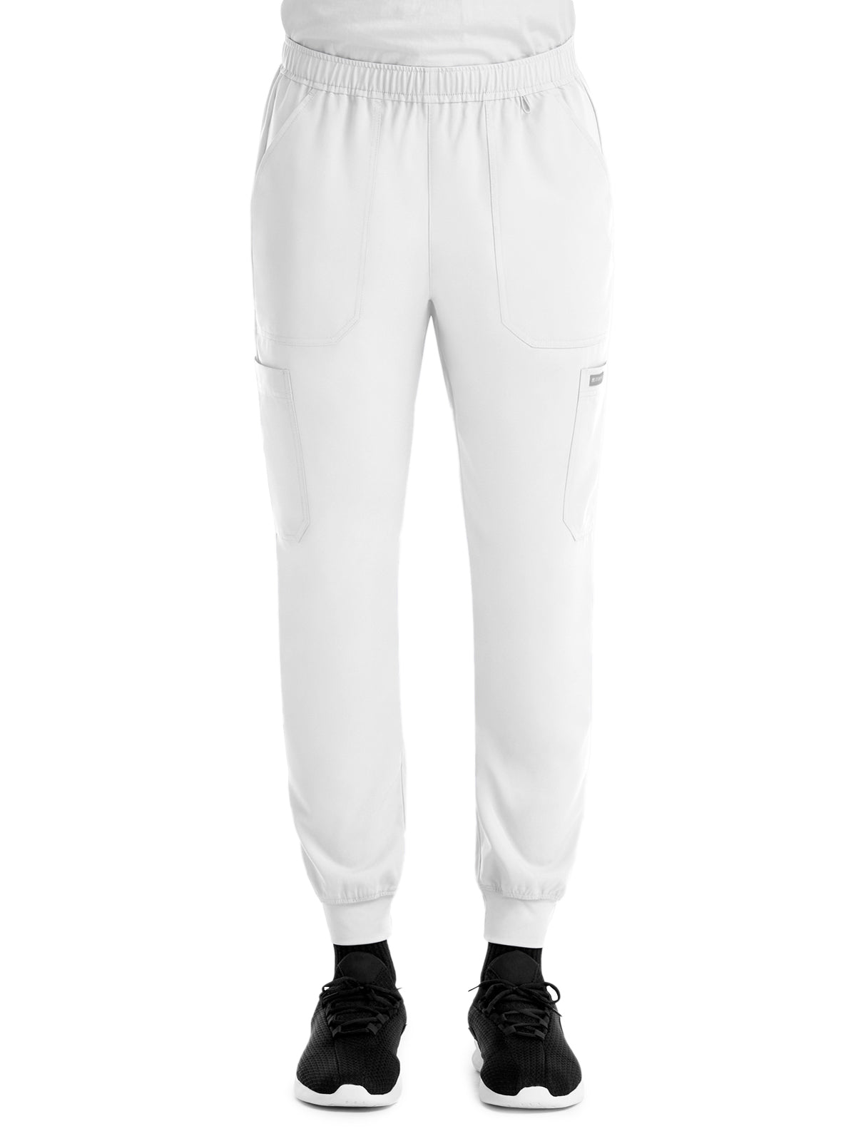 Men's Five-Pocket Full Elastic Waistband Pant - 5892 - White