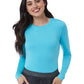 Women's Basic Long Sleeve Underscrub Tee - 6909 - Aquamarine