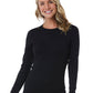 Women's Basic Long Sleeve Underscrub Tee - 6909 - Black