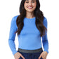 Women's Basic Long Sleeve Underscrub Tee - 6909 - Ceil Blue