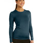 Women's Basic Long Sleeve Underscrub Tee - 6909 - Caribbean Blue