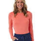 Women's Basic Long Sleeve Underscrub Tee - 6909 - Living Coral