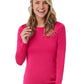 Women's Basic Long Sleeve Underscrub Tee - 6909 - Pink Peacock